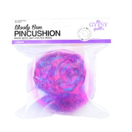 Gypsy Quilter Wooly Bun Pincushion Notions, Purple