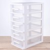 Toyvian Plastic Storage Drawers,5-Drawer Plastic Storage Bins with Clear Drawers,Storage