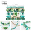 Bohemian Green Beaded Bracelets for Women 7Pcs Stackable Flower Charm
