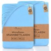 NatureMark 2 Pack Microfibre Fitted Sheet, Double Pack in Many