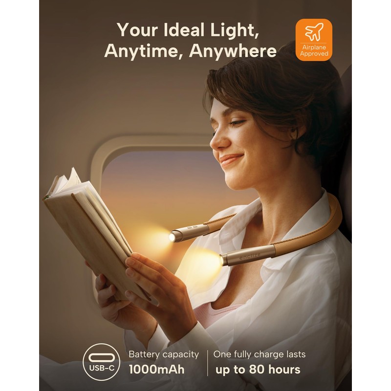 enclize LED Neck Reading Light, Book Light for Reading in