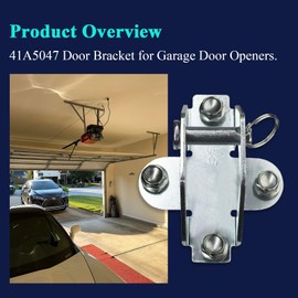 41A5047 Door Bracket for Garage Door Openers, Replacement door bracket compatible with all Chamberlain, Craftsman and LiftMaster models made after 1993, with Pin and Clip & 4 fasteners