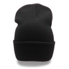 Beanie for Men Women Cuffed Long Beanie Hats Black