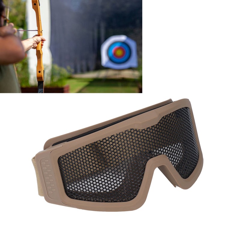 Safety Goggles Breathable Shock Resistant Iron Mesh Patterned Wind Sand