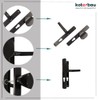 KOTARBAU® Door Handle Set 92 mm Long Plate Black Profile