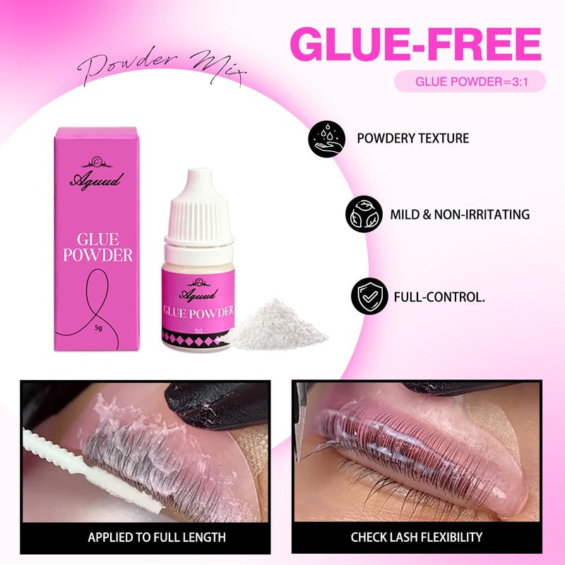 Eyelash Perming Kit Semi-Permanent Eyelash Perming Includes Upgraded Adhesive Powder