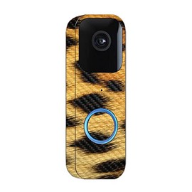 MightySkins Carbon Fiber Skin Compatible with Blink Video Doorbell - Cheetah | Protective, Durable Textured Carbon Fiber Finish | Easy to Apply, Remove, and Change Styles | Made in The USA