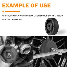 CTcar 60mm Rear Wheel Axle Nut Socket Tool for KTM Super Duke 1290/1290 R 2014-2022, Rear Wheel Tool Removes Wheel Nuts - 1/2 Drive