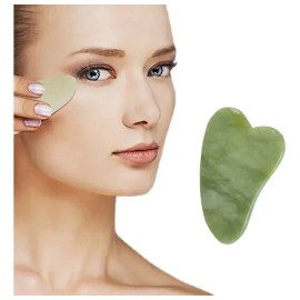 1 Gua Sha De Jade Masaje Facial Rejuvenece Tonifica La Piel                                                                                           
