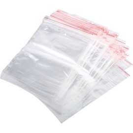 100 Pack of Resealable Plastic Bags Self Locking Bags with Zipper for Jewellery Storage Kitchen Parts 4x6cm, 5x7cm, 6x9cm, 7x10cm, 8x12cm (7x10cm)