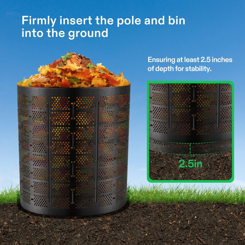 VIVOSUN 500 Gallon Outdoor Compost Bin, Expandable Composter, Easy to