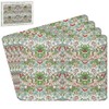 Set of 4 Placemats - William Morris' Strawberry Thief (Green)