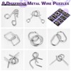 Yilloog Metal Wire Puzzle Set of 8 with Pouch, Brain