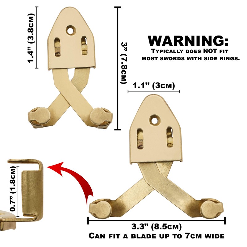 Mythrojan Metal Single Sword Vertical Wall Mount Universal Sword Holder
