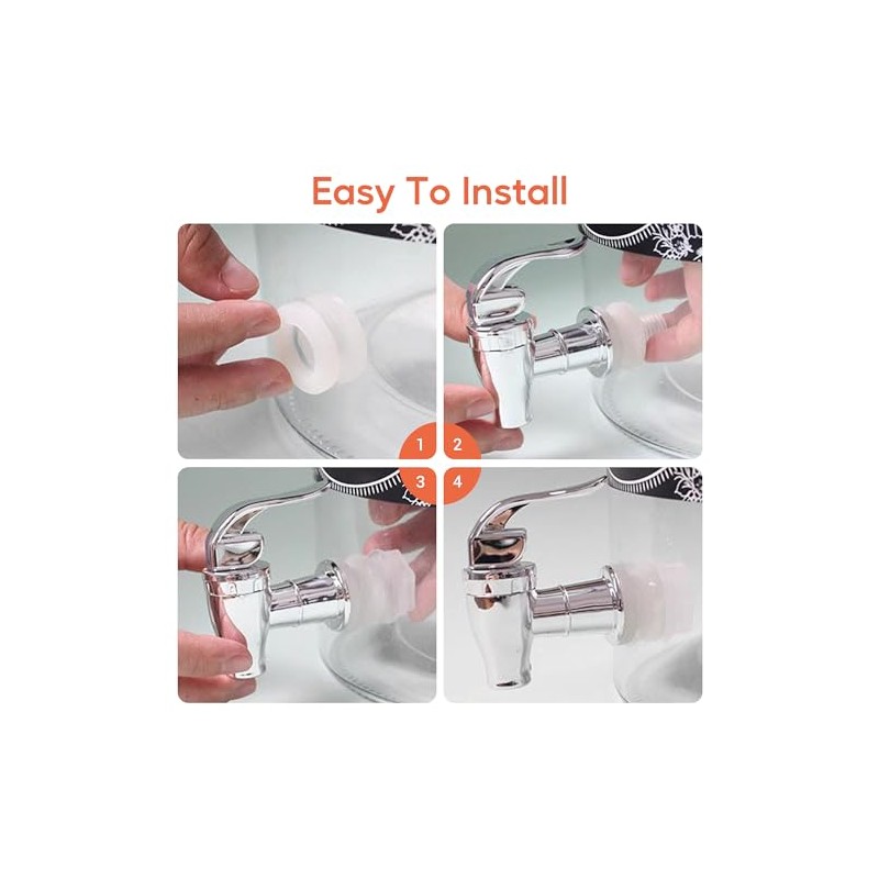 4 Pcs Drink Dispenser Spigot Replacement, Plastic Water Jug Spigot