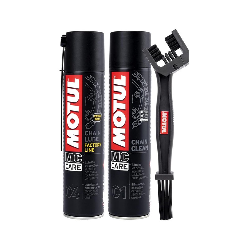 Motul C4 400ml + C1 400ml + Chain Cleaning Brush