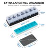 GIIYAA XL Large AM/PM Weekly Pill Organizer Arthritis Friendly, 2