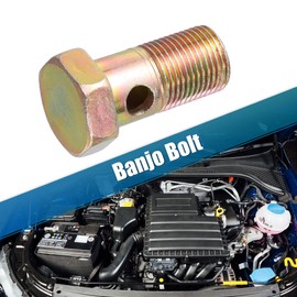 MACHSWON 2 Set Car Banjo Bolt Fitting Brake Adapter Kit with 18mm Washers M18x1.5 Brake Line Thread Single Banjo Bolt