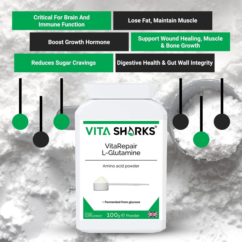 VitaRepair L-Glutamine The High Strength Targeted Release Vegan Amino Acid
