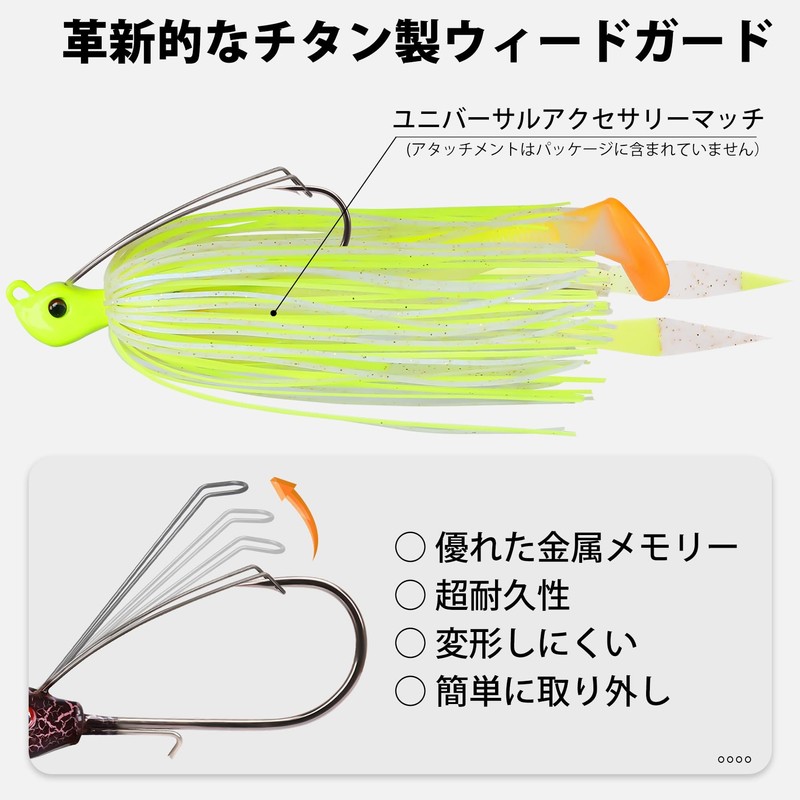 【TRUSCEND】Spinner Bait Buzz Bait 5-Piece Set with BKK Hooks Lure
