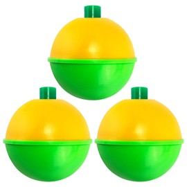 Dr.Fish 20 Pack Fishing Bobbers, Snap on Fishing Floats Hard ABS Spring Float Push Button Bobber for Trout Bass Crappie Freshwater Green/Chartreuse,2.0inch