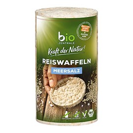 biozentrale Rice waffles sea salt 100 g, vegan & gluten-free and made from only 3 ingredients, fibre source, not fried