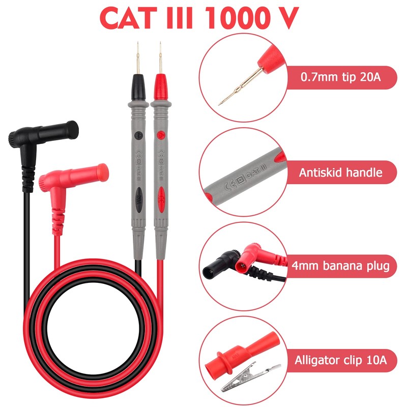 Hanibos Multimeter Test Leads 1000V / 20A Multimeter Leads Multi