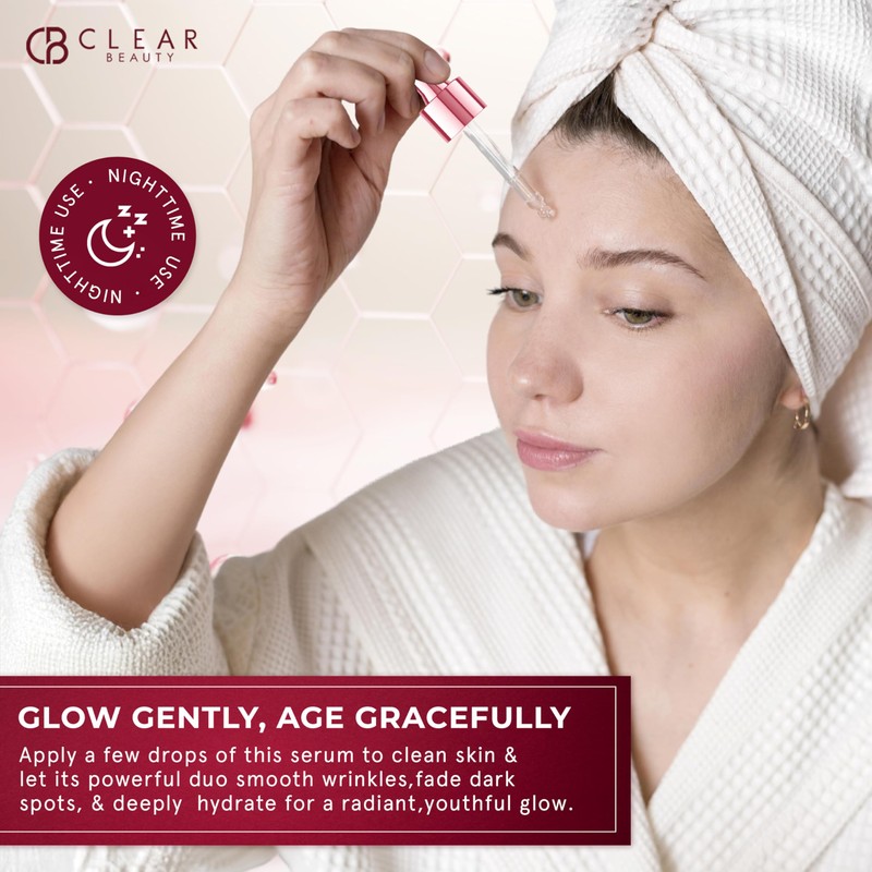 Clear Beauty Retinol & Vitamin E Facial Serum – Dermatologist-Tested,