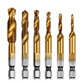 Tap Spiral HSS 6542 High Speed Steel Tap Drill Set M3-M10 (HSS6542, Gold)