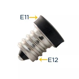 Unbranded/Generic (6pcs) E12 to E11, Candelabra E12 Socket Adapter to Mini Candelabra E11 Base