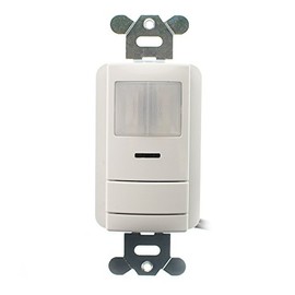 Sensor Switch Wall Mount Motion Sensor, PDT Passive Dual Technology Wall Mount Occupancy Sensor, Single Relay, White (WSX PDT WH)