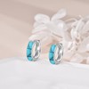 Celtic Hoop Earrings for Men Sterling Silver Vintage Jewelry (green)