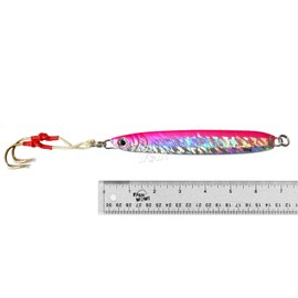 10 pcs Fish Wow! 9oz Fishing Metal Vertical Speed jig 250g Knife Trolling Jig with Two Assist Hooks -5 Colors- Pink,Blue,Orange,Black,Red/Silver…