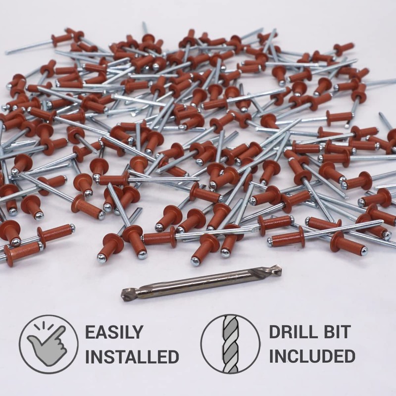 SKIR'CO Pack of 400 blind rivets painted 4.0 x 10