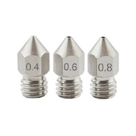SIUTEC® Premium MK8 stainless steel nozzle/nozzle set of 3 nozzles: 0.4/0.6/0.8 mm, for Ender, CR6, CR10S, X5SA, A8-1.75 mm filament