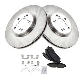 TRQ Front Brake Pad & Rotor Kit Brake Pads Brake Rotor Ceramic Compatible with 2007-2013 Acura MDX 2014-2020 RLX 2010-2013 ZDX 2009-2015 Honda Pilot