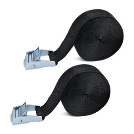 2PCS Lashing Straps with Buckles Adjustable, Up to 600lbs,Tie Down Straps for Motorcycle, Cargo, Trucks,Trailer,Luggage (1" x 9.8')