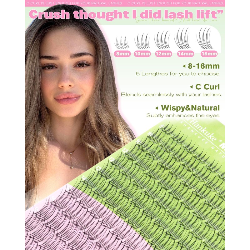 Aurora Natural Lash Clusters Wispy Cluster Eyelash Extensions C Curl