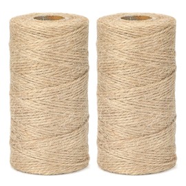 G2PLUS 200 m Jute Twine Cord, 1.5 mm Jute Cord, Jute Cord, 2-Layer Craft Cord, Decorative Cord, Parcel Cord, Natural Fibre, Perfect for DIY, Arts, Gardening