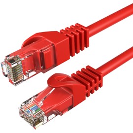 Cables Direct Online Cat6 10FT Network Ethernet Patch Cable, 550Mhz Internet Wire, Compatible with PC, Laptop, Modem, Router, TVs, Printer Cord, Consoles for Home and Office, Red