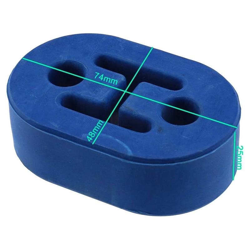 Universal 12mm Hole Car Heavy Duty Exhaust Tail Pipe Rubber