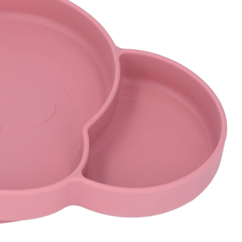 Baby Suction Plate Silicone Thick Edge Skid Resistance Cute Bear