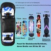 QOPET Skateboard Backpack Made of Thickened 900D Oxford, Cruiser Board