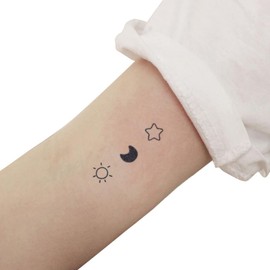 Temporary Tattoo Sets, 5 Sheets Neck Small Face Bohemian, Fake Tattoo Stickers, Lace Tribal Tattoos, Lotus Moon Flowers Girls Tattoo, Colour Skin for Women