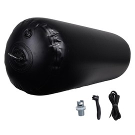 MUKETA Large Heavy Duty Inflatable Boat Fender, Boat Bumper for Docking, Yachts, Sailing Docks (Black, 18" x 35")