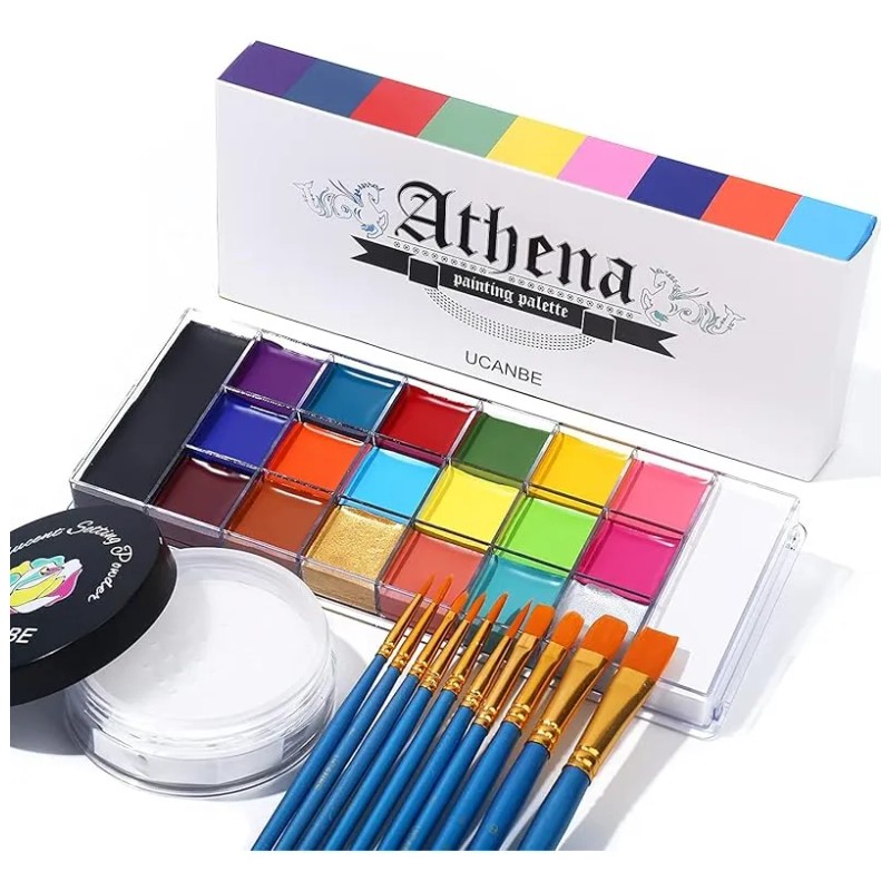 Set Comp.de Pintacaritas Ucanbe Body Paint Con Polvo Fijador