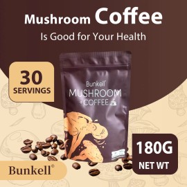 Bunkell Mushroom Coffee Lions Mane Turkey Tail Reishi 6-1N-1 Energy Focus Digestion US