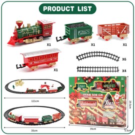 DONGQI Christmas Train Set, Electric Train Track Toy Christmas Decoration, Christmas Track Set Children's Toy Christmas Decoration Gift