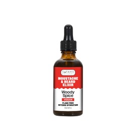 Safah’s Natural - Woody Spice Elixir Beard Oil - Natural Moisturiser for Soft, Manageable Facial Hair - Promotes Growth, Eliminates Itchiness & Beard ruff – 50ml