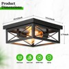 Kondras 2-Light Farmhouse Ceiling Light Fixture, Industrial Square Flush Mount